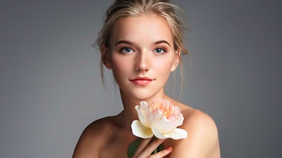 Young Girl Holding Flower — Beautician in Coffs Harbour, NSW