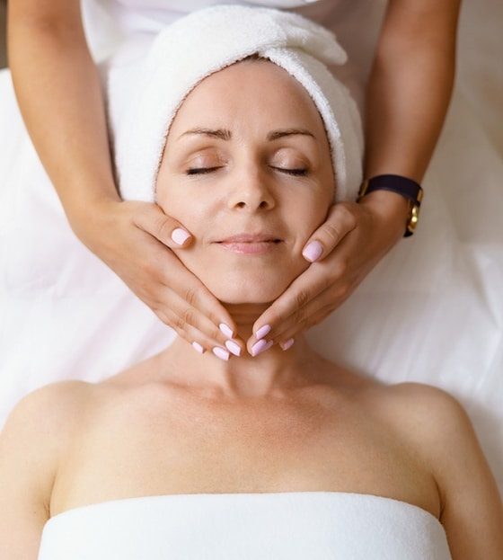 Woman Getting Face Massage — Beautician in Coffs Harbour, NSW